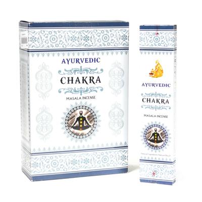 Ayurvedische Masala Wierook Chakra (12 doosjes)