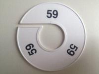 Maatring 11 cm wit/zwart 59 - thumbnail