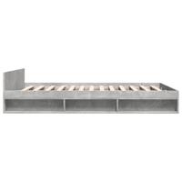 Bedframe met lades bewerkt hout betongrijs 160x200 cm - thumbnail