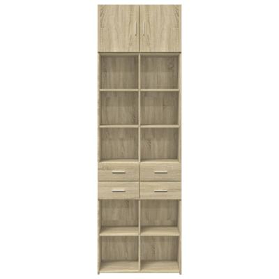 Opbergkast 70x42,5x225 cm bewerkt hout sonoma eikenkleurig