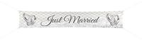 Bruiloft Spandoek Just Married 300x60cm - thumbnail