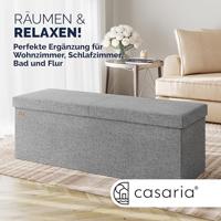 Opvouwbare Zitbank met opbergruimte en deksel - 115cm - Lichtgrijs - thumbnail