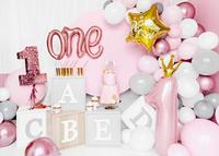 Metallic Feestbordjes Hartje Rosé goud (6st) - thumbnail