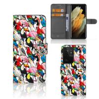 Samsung Galaxy S21 Ultra | Telefoonhoesje | Met pasjeshouder | Birds - thumbnail