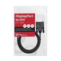 SIIG DisplayPort-naar-DVI-kabel - 1080p @60Hz mannelijk naar mannelijk passieve DP naar DVI-kabel voor DisplayPort-ingeschakeld computersysteem - 6 voet - thumbnail