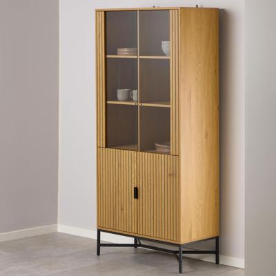 Bendt Vitrinekast 'Lisette' Eikenhout, 180 x 80cm