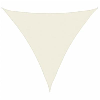 VidaXL Zonnescherm driehoekig 3,6x3,6x3,6 m oxford stof crèmewit
