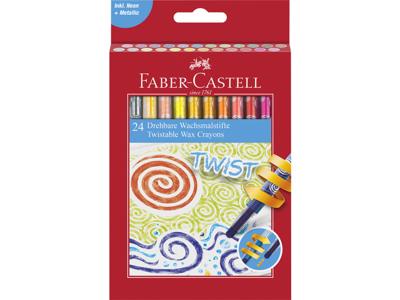 Faber Castell FC-120004 Waskrijt Draaibaar 24 Stuks