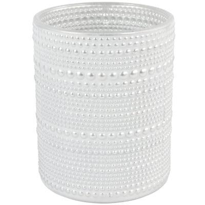 Countryfield theelichthouder hailey m wit/zilverkleurig 10 cm | 24 stuks