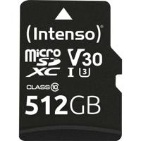 Intenso Professional miniSDXC-kaart Retail 512 GB Class 10, UHS-I U3, v30 Video Speed Class Watervast, Temperatuurbestendig - thumbnail