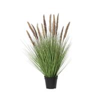 Kunstgras everlands met pluimen 80cm bruin - thumbnail