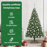 VidaXL Kunstkerstboom groen 180 cm pvc en staal en kunststof - thumbnail