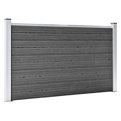 VidaXL Schuttingpaneel 180x105 cm hkc zwart