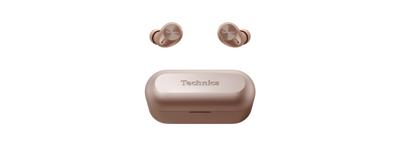 Technics EAH-AZ40M2EN Draadloze oordopjes met ruisonderdrukking multipoint Bluetooth, comfortabele in-ear oortelefoon hoofdtelefoon met ingebouwde microfoon, aanpasbaar tot 5,5 uur speeltijd, roségoud