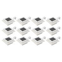 VidaXL Solarlampen 12 st led vierkant 12 cm wit - thumbnail