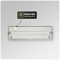 Salus LED Noodverlichting met accu wand-/plafondmontage 3 Watt 6500K IP65 Spatwaterdicht Incl. pictogram met vluchtwegaanduiding - thumbnail