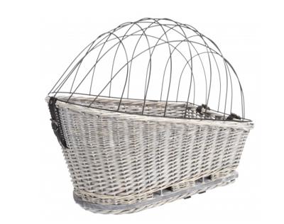 TRIXIE FIETSMAND BAGAGEDRAGER MET ROOSTER GRIJS 55X35X49 CM