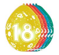 18 Jaar Verjaardag Ballonnen (5st) - thumbnail