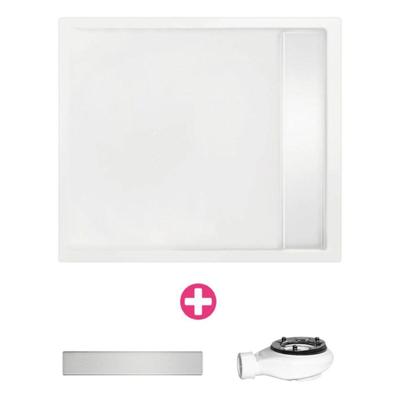 Xenz Easy Tray douchevloer - 80x80x5 - Acryl - wit 6952-01