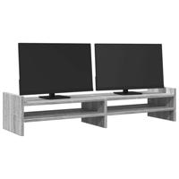 Monitorstandaard 100x27x20 cm bewerkt hout grijs sonoma eiken - thumbnail