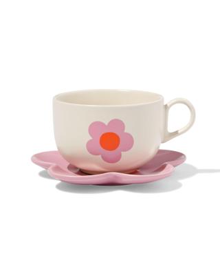 HEMA Kop En Schotel 220ml Bloem