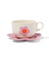 HEMA Kop En Schotel 220ml Bloem - thumbnail