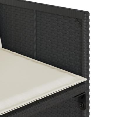 9-delige Tuinset poly rattan zwart - thumbnail