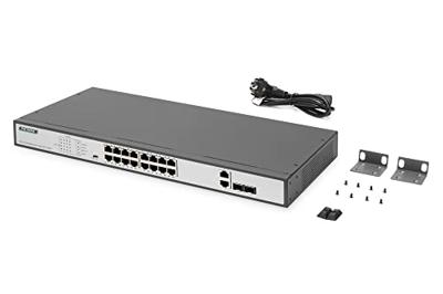 Digitus DN-95342-1 Netwerk switch 16 + 2 poorten 10 / 100 MBit/s PoE-functie
