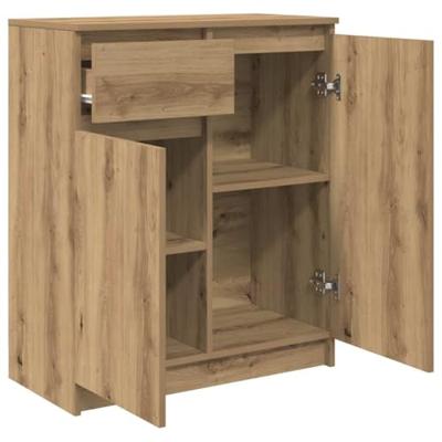 Dressoir lade 71x35x84 cm spaanplaat artisanaal eikenkleurig