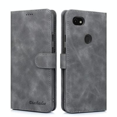 Voor Google pixel 3a XL Diaobaolee zuivere verse textuur horizontale Flip leergeval met houder & kaartsleuf & portemonnee & fotolijstjes (grijs) Voor Google pixel 3a XL Diaobaolee zuivere verse textuur horizontale Flip leergeval met houder & kaartsleuf & portemonnee & fotolijstjes (grijs)