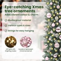 VidaXL Kunstmatige slanke kerstboom met 150 led groen en wit 150 cm - thumbnail