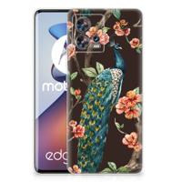 Motorola Edge 30 Fusion | TPU Hoesje | Pauw met Bloemen - thumbnail