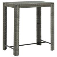 Tuinbartafel 100x60,5x110,5 cm poly rattan grijs - thumbnail