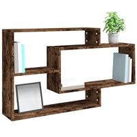 Wandschap 104x20x58,5 cm bewerkt hout gerookt eikenkleurig - thumbnail