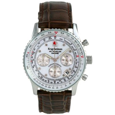 Krug Baumen Air Traveller Diamond 400501DS Heren Horloge 40mm 3 ATM Krug Baumen Air Traveller Diamond 400501DS Heren Horloge 40mm 3 ATM