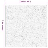 Vloerkleed shaggy hoogpolig modern 160x160 cm zwart en crme - thumbnail