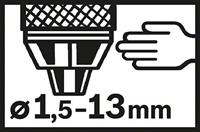 Bosch Accessories 2608572093 Snelspanboorhouder tot 13 mm, 1,5 tot 13 mm, 3/8 inch tot 24 - thumbnail