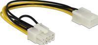 Delock Stroom Aansluitkabel [1x PCIe-stekker 8-polig - 1x PCIe-bus 6-polig] 0.20 m Geel, Zwart - thumbnail