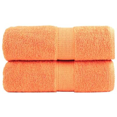 VidaXL Premium washandjes solund 2 stuks oranje 30x30 cm 600 g/m2