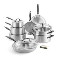 Venice Pro Noir 14-delige set hoogwaardig 3-laags roestvrij staal - thumbnail