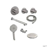 Brauer Brushed Edition Thermostatische Regendoucheset Inbouw - Hoofddouche 20 cm - Rechte Wandarm - Handdouche 3 Standen - Doucheslang - Wandaansluitbocht - Rvs - thumbnail