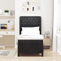 Boxspring bed met matras Zwart 80 x 200 cm Fluweel - thumbnail