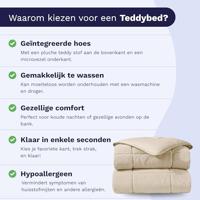 Zelesta Zelesta Teddybed Taupe 200x200 - Fluffy Teddy Dekbed zonder Overtrek - thumbnail