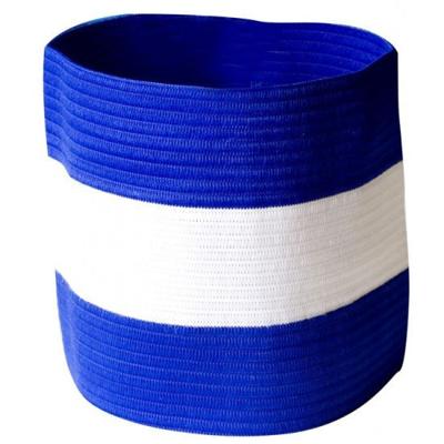 Aanvoerdersband blauw/wit | 24 stuks