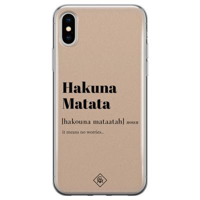 iPhone X/XS siliconen hoesje - Hakuna matata