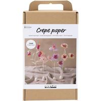 Creativ Company Hobbyset crêpepapier, bloem, pastelkleuren, 1 doos - thumbnail
