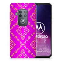 Siliconen Hoesje Motorola One Zoom Barok Roze - thumbnail