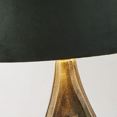 Searchlight Gouden tafellampBucklow met groene kap - EU86531GR