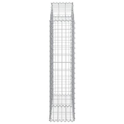 VidaXL Schanskorf gewelfd 100x30x120/140 cm gegalvaniseerd ijzer VidaXL Schanskorf gewelfd 100x30x120/140 cm gegalvaniseerd ijzer