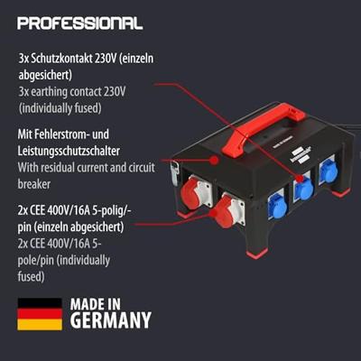Brennenstuhl BSV 5-32A energiedistributie 9 AC-uitgang(en) Zwart